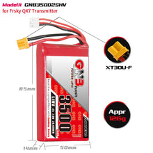 Load image into Gallery viewer, GAONENG GNB LiHV 2S 7.6V 3500mAh 5C LiPo Battery XT30 for Frsky QX7