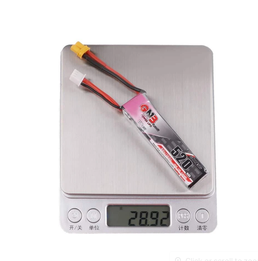 GNB 520mAh 2S 80C 160C 7.6V LiPo Battery HV 2S LiHv Battery with