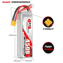 Load image into Gallery viewer, GAONENG GNB 4S 14.8V 4500mAh 110C LiPo Battery XT60