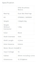 Load image into Gallery viewer, Betafpv 0702 Brushless Motors 27000kv