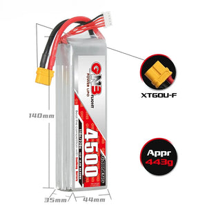 GAONENG GNB 4S 14.8V 4500mAh 110C LiPo Battery XT60