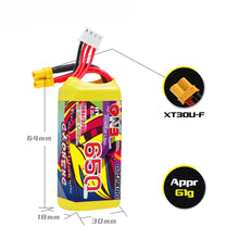 Load image into Gallery viewer, GAONENG GNB LiHV 3S 11.4V 650mAh 160C XT30 LiPo Battery