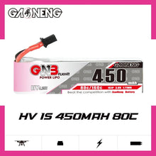 Load image into Gallery viewer, GAONENG GNB LiHV 1S 3.8V 450mAh 80C A30 Cabled LiPo Battery