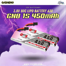 Load image into Gallery viewer, GAONENG GNB LiHV 1S 3.8V 450mAh 80C A30 Cabled LiPo Battery