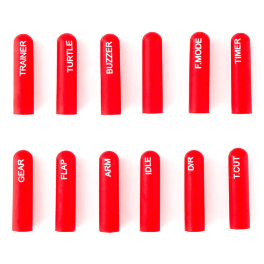 Radiomaster 12pcs Labeled Silicon Switch Cover Set (Short/ Long)