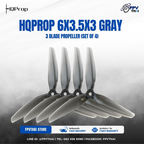 HQPROP 6x3.5x3 gray 3 Blade Propeller (Set of 4)