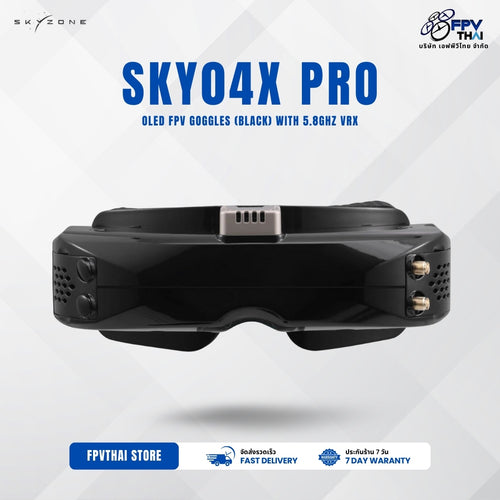 SKYZONE SKY04X PRO Oled FPV Goggles (Black) with 5.8Ghz vrx