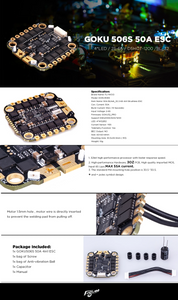 FLYWOO GOKU GOKU506S 50A BLheli_32 2-6S 4in1 Brushless ESC
