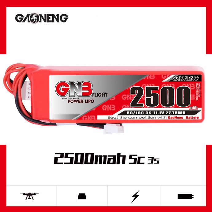 GAONENG GNB 2500mAh 3S1P 11.1V 5C/10C Lipo battery