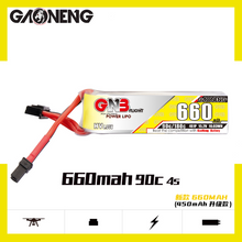 Load image into Gallery viewer, GAONENG GNB 3S 11.4V HV 660 MAH  90C LiPo Battery XT30 connector FPV DRONE