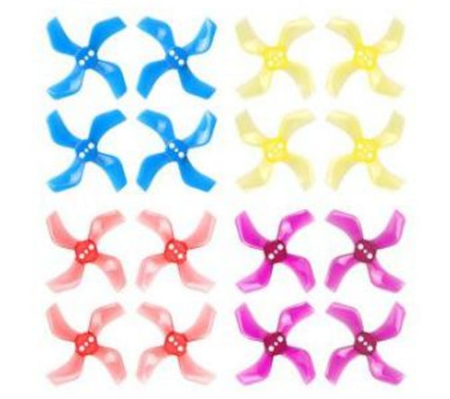 Gemfan 40mm 4-Blade Propellers (1.5mm Shaft) Multicolor (16pcs)