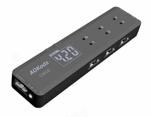 AOKoda CX610 6CH DC/XT60/USB Battery Charger for HV 3.8V 1S Lipo Battery
