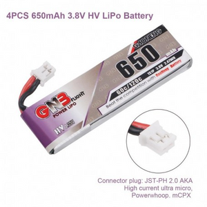 GNB 1pc 650mAh 1S 60C LiHV Battery (PH2.0)
