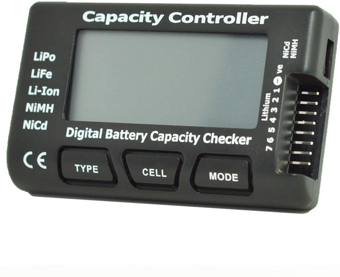 Digital Battery Capacity Checker Capacity Controller CELLMeter-7 Battery Balancer Tester LCD for LiPo/Life/Li-ion/NiCd/NiMH Battery