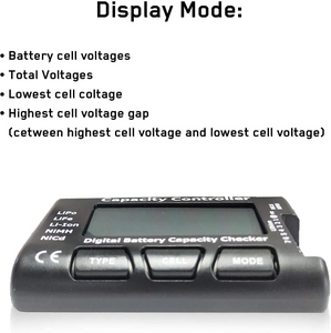 Digital Battery Capacity Checker Capacity Controller CELLMeter-7 Battery Balancer Tester LCD for LiPo/Life/Li-ion/NiCd/NiMH Battery
