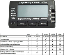 Load image into Gallery viewer, Digital Battery Capacity Checker Capacity Controller CELLMeter-7 Battery Balancer Tester LCD for LiPo/Life/Li-ion/NiCd/NiMH Battery