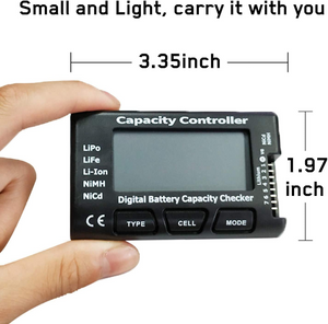 Digital Battery Capacity Checker Capacity Controller CELLMeter-7 Battery Balancer Tester LCD for LiPo/Life/Li-ion/NiCd/NiMH Battery