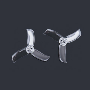 Gemfan 2 Pairs Hulkie 2040 2.0X4.0 PC 3-blade Propeller CW CCW for 0806-1105 Motor RC FPV Racing Drone - clear blue and clear white