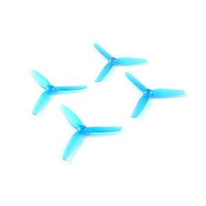 2 Pairs Happymodel 65mm 2.5 Inch 3-blade Propeller 1.5mm Shaft for Toothpick LarvaX HD FPV Racing Drone - Transparent Blue